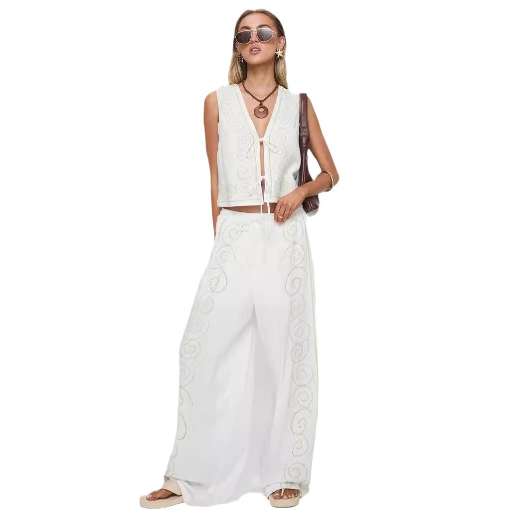 Fashion Cardigan Vest Series Belt Casual Suit Women