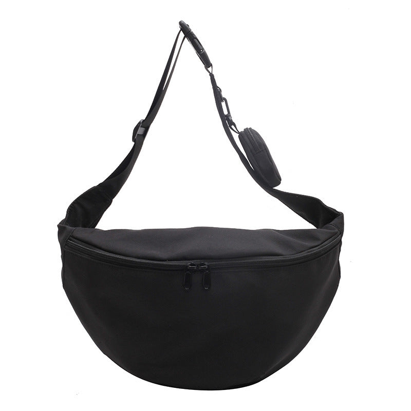 One-shoulder Crossbody Nylon Waist Bag Street Fashion Retro