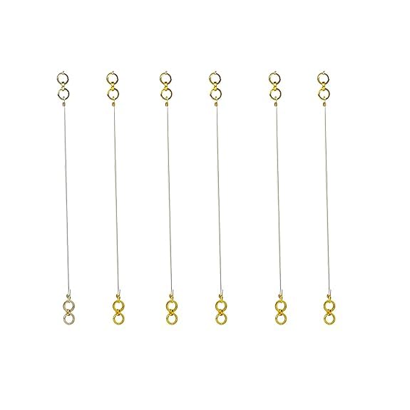 VRONZO Kaan Chain Transparent Stretchable Rubber Gold Colored Earchain | Champaswaralu for Women and Girls | Invisible Ear Chain for Women, Ear Chain for Heavy Earrings