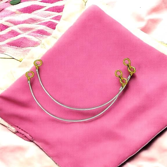 VRONZO Kaan Chain Transparent Stretchable Rubber Gold Colored Earchain | Champaswaralu for Women and Girls | Invisible Ear Chain for Women, Ear Chain for Heavy Earrings