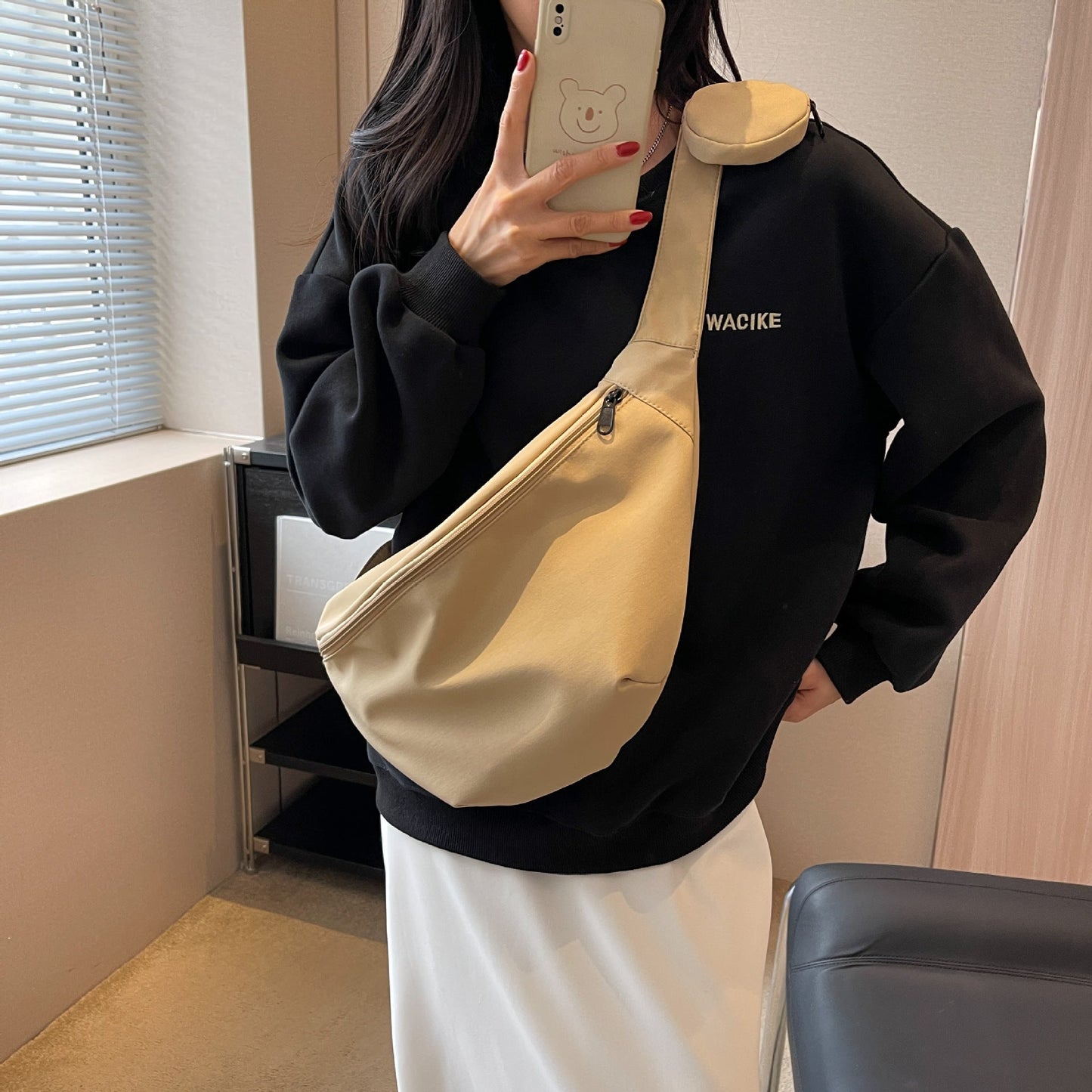 One-shoulder Crossbody Nylon Waist Bag Street Fashion Retro