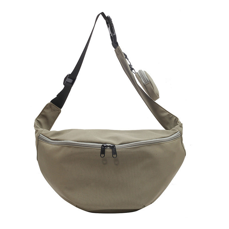 One-shoulder Crossbody Nylon Waist Bag Street Fashion Retro