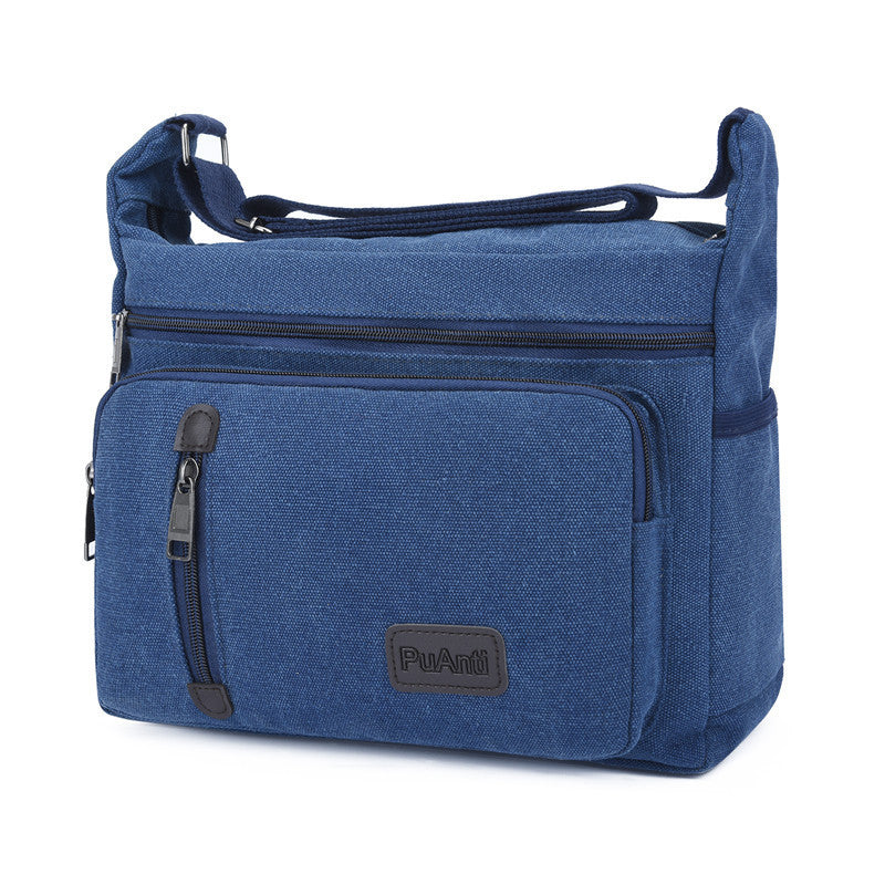 Simple Layered Retro Fashion Men's Messenger Bag