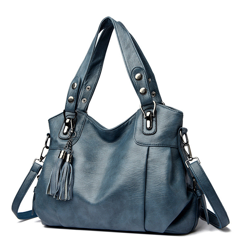 Classic Washed Sheepskin Tassel Bag Texture