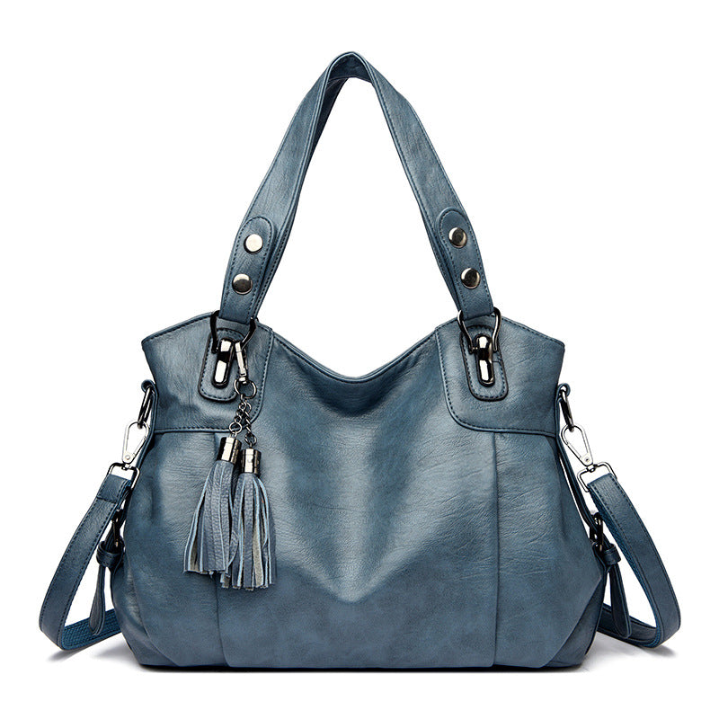 Classic Washed Sheepskin Tassel Bag Texture