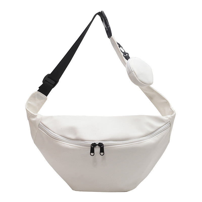 One-shoulder Crossbody Nylon Waist Bag Street Fashion Retro