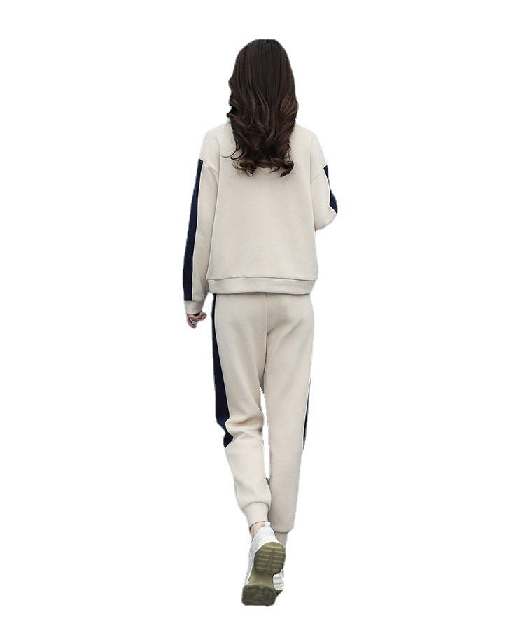Thickened Velvet Sport Suit Women's Long-sleeved Sweater Casual Wear