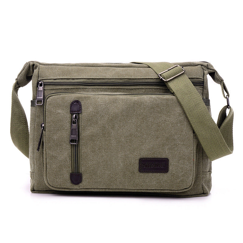 Simple Layered Retro Fashion Men's Messenger Bag