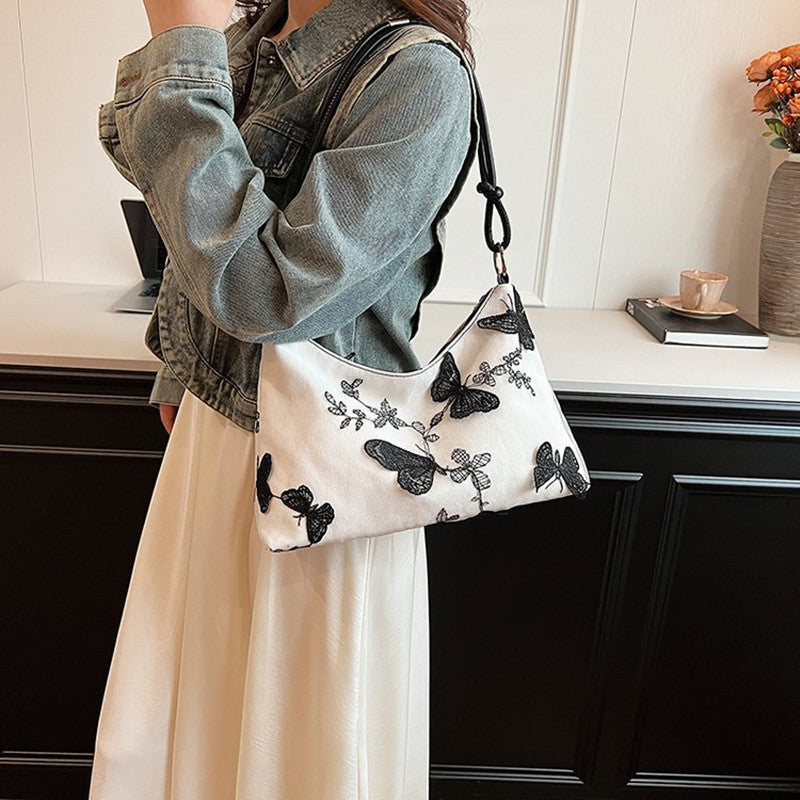 Underarm Bag Women's Fashion Butterfly Large Capacity