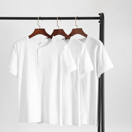 American Retro Heavy Cotton Short-sleeved Top