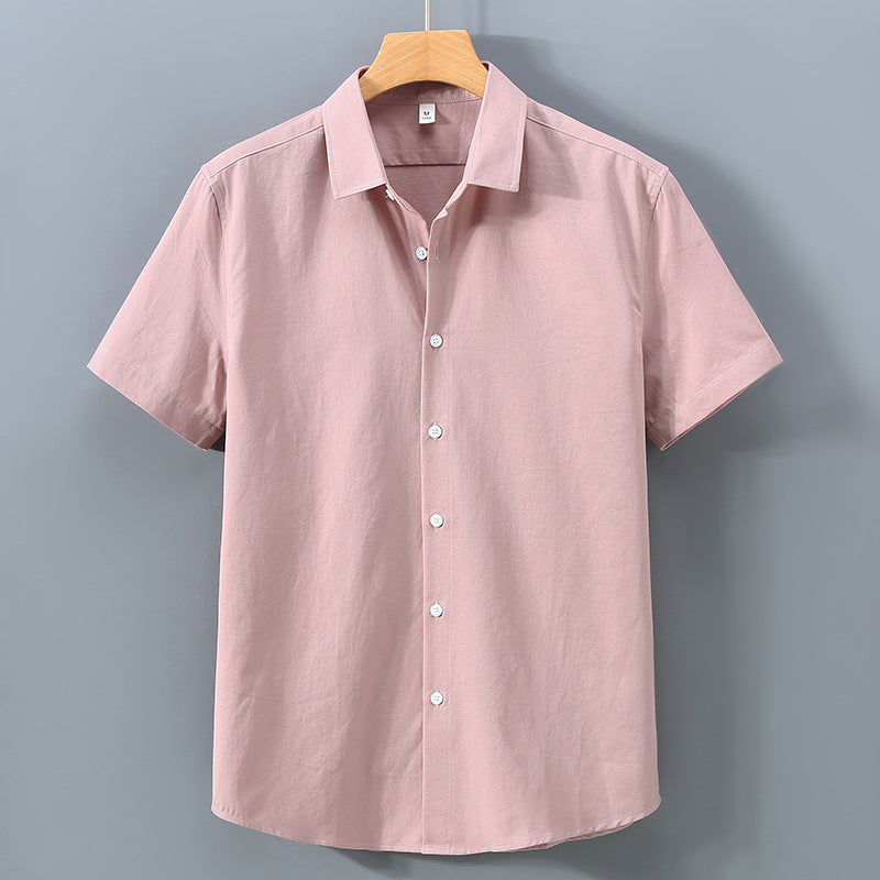 Simple Lapel Shirt Men's Cotton Loose