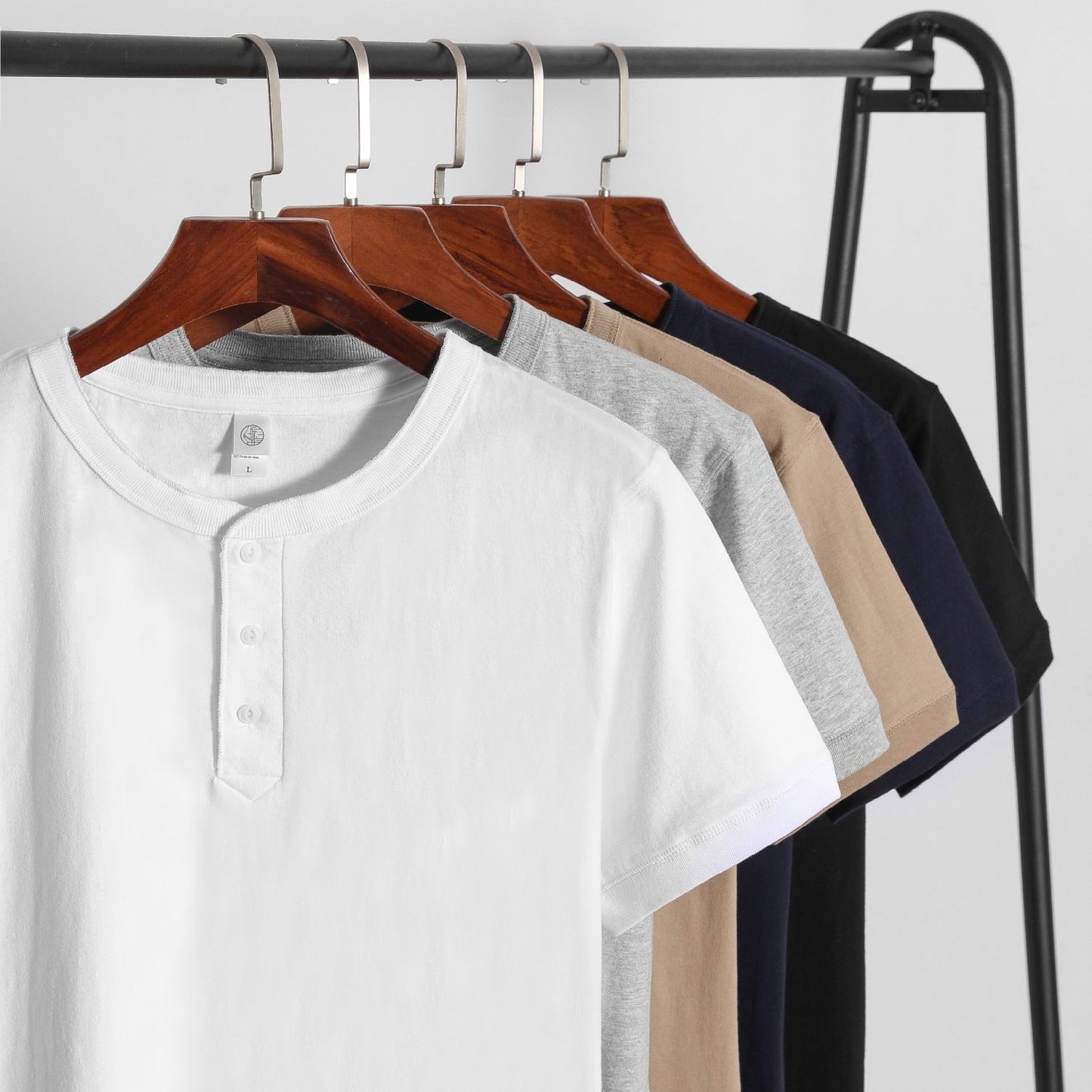 American Retro Heavy Cotton Short-sleeved Top