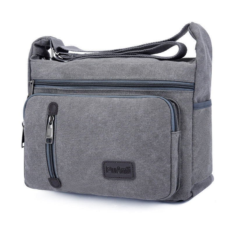 Simple Layered Retro Fashion Men's Messenger Bag