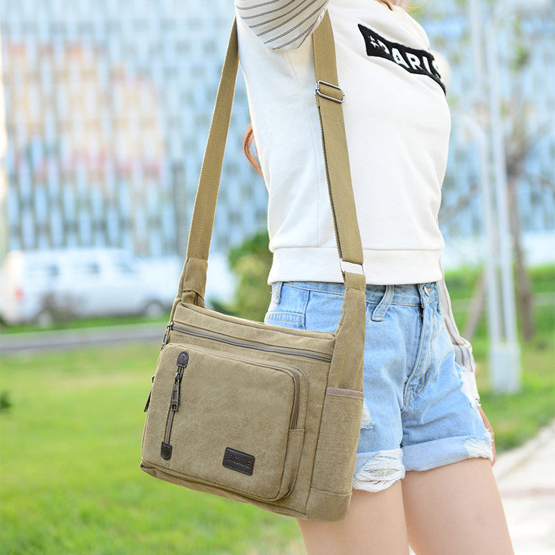 Simple Layered Retro Fashion Men's Messenger Bag